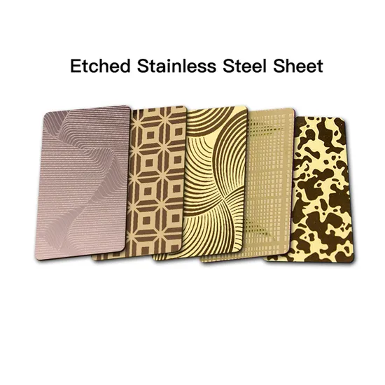 Hot Sale 304 Etched Decorative Stainless Steel Sheets Free Sample 