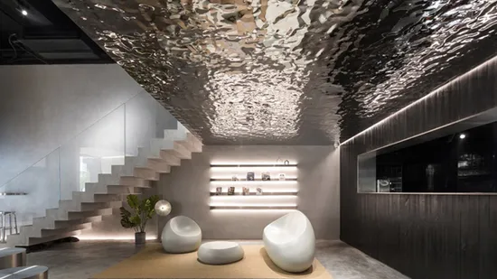 201 304 316 Stamped Finish Water Ripple Effect Texture Decorative Stainless Steel Sheet for Ceiling Decoration 