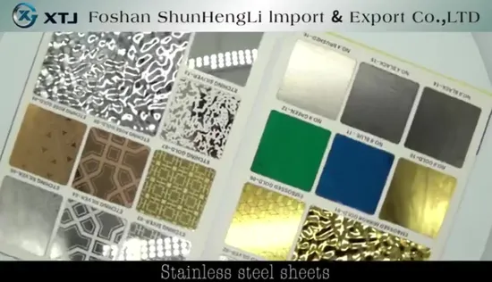 304 316 430 2b/Ba/8K Mirror/Hairline/No. 4 Satin/Bead Blast/Color Etched Stainless Steel Sheet for Decorative 