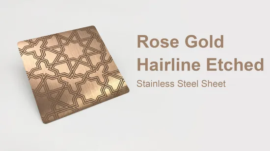 Verified Supplier Export to Dubai UAE Color Mirror Etched Finish Decorative Stainless Steel Sheet 
