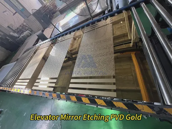 PVD Color Etched Stainless Steel Pattern Sheet for Decorative Facades 