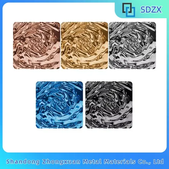 Wall Panels Water Ripple Color Decorative Stainless Steel Sheet 